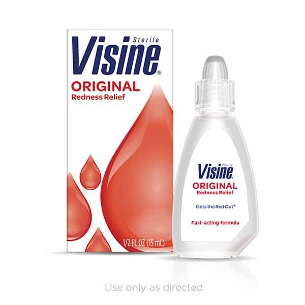 Visine Redness Reliever Eye Drops, Original - 0.5 fl oz bottle - Ben Lido
